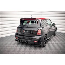 Maxton - Lames De Pare-Chocs Arrière Latérales V.3 Mini Cooper John Cooper Works R56 Noir Brillant