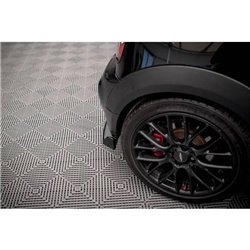Maxton - Lames De Pare-Chocs Arrière Latérales V.3 Mini Cooper John Cooper Works R56 Noir Brillant