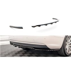 Maxton - Arriere Splitter (avec une barre verticale) Audi A5 Coupe 8T Facelift Noir Brillant