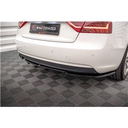 Maxton - Arriere Lame (avec une barre verticale) Audi A5 Coupe 8T Facelift Noir Brillant