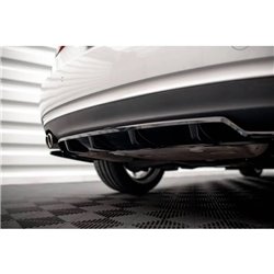 Maxton - Arriere Lame (avec une barre verticale) Audi A5 Coupe 8T Facelift Noir Brillant