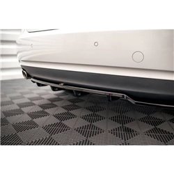 Maxton - Arriere Lame (avec une barre verticale) Audi A5 Coupe 8T Facelift Noir Brillant