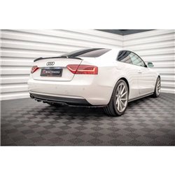 Maxton - Arriere Lame (avec une barre verticale) Audi A5 Coupe 8T Facelift Noir Brillant
