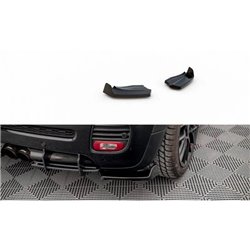 Maxton - Lames De Pare-Chocs Arrière Latérales V.2 Mini Cooper John Cooper Works R56 Noir Brillant