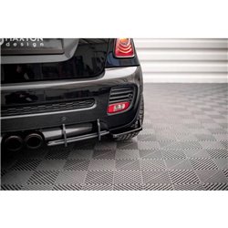 Maxton - Lames De Pare-Chocs Arrière Latérales V.2 Mini Cooper John Cooper Works R56 Noir Brillant