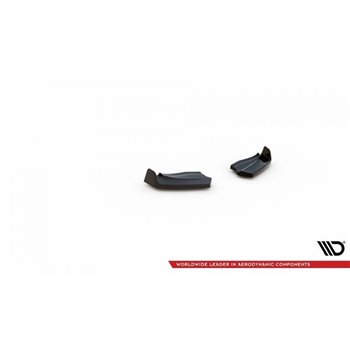 Maxton - Lames De Pare-Chocs Arrière Latérales V.2 Mini Cooper John Cooper Works R56 Noir Brillant