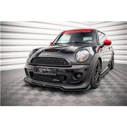 Maxton - Lame Du Pare-Chocs Avant V.2 Mini Cooper John Cooper Works R56 Noir Brillant