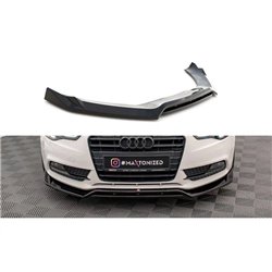 Maxton - Lame Du Pare-Chocs Avant V.2 Audi A5 Coupe / Sportback 8T Facelift Noir Brillant
