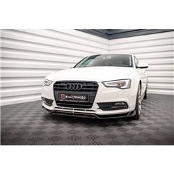Maxton - Lame Du Pare-Chocs Avant V.2 Audi A5 Coupe / Sportback 8T Facelift Noir Brillant