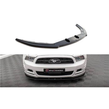 Maxton - Lame Du Pare-Chocs Avant Ford Mustang Mk5 Facelift Noir Brillant