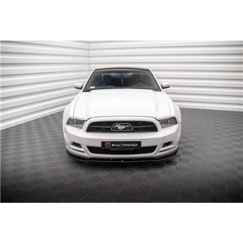 Maxton - Lame Du Pare-Chocs Avant Ford Mustang Mk5 Facelift Noir Brillant