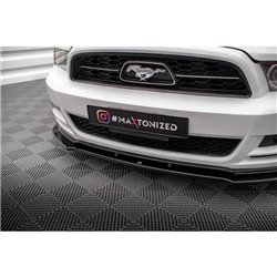 Maxton - Lame Du Pare-Chocs Avant Ford Mustang Mk5 Facelift Noir Brillant