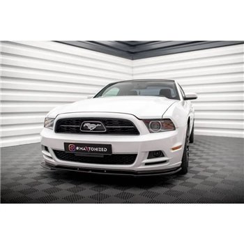 Maxton - Lame Du Pare-Chocs Avant Ford Mustang Mk5 Facelift Noir Brillant