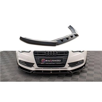 Maxton - Lame Du Pare-Chocs Avant V.1 Audi A5 Coupe / Sportback 8T Facelift Noir Brillant