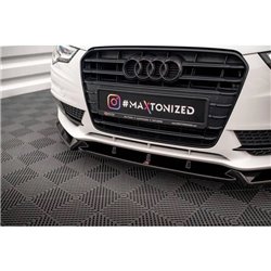 Maxton - Lame Du Pare-Chocs Avant V.1 Audi A5 Coupe / Sportback 8T Facelift Noir Brillant