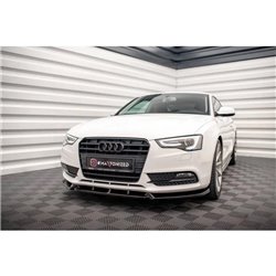 Maxton - Lame Du Pare-Chocs Avant V.1 Audi A5 Coupe / Sportback 8T Facelift Noir Brillant