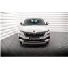 Maxton - Lame Du Pare-Chocs Avant Skoda Karoq Sportline Mk1 Facelift Noir Brillant
