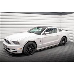 Maxton - Rajouts Des Bas De Caisse Ford Mustang Mk5 Facelift Noir Brillant
