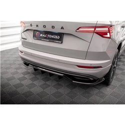 Maxton - Arriere Lame (avec une barre verticale) Skoda Karoq Sportline Mk1 Facelift Noir Brillant
