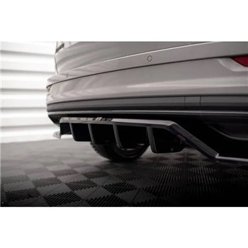 Maxton - Arriere Lame (avec une barre verticale) Skoda Karoq Sportline Mk1 Facelift Noir Brillant