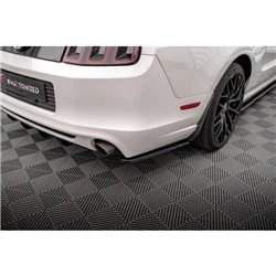 Maxton - Lames De Pare-Chocs Arrière Latérales Ford Mustang Mk5 Facelift Noir Brillant