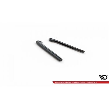 Maxton - Lames De Pare-Chocs Arrière Latérales Ford Mustang Mk5 Facelift Noir Brillant