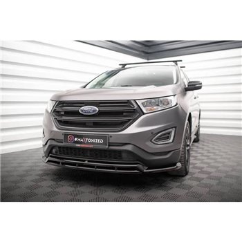 Maxton - Lame Du Pare-Chocs Avant Ford Edge Mk2 Noir Brillant
