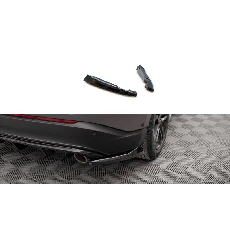 Maxton - Lames De Pare-Chocs Arrière Latérales V.2 Ford Edge Mk2 Noir Brillant