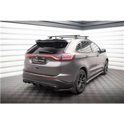 Maxton - Lames De Pare-Chocs Arrière Latérales V.2 Ford Edge Mk2 Noir Brillant