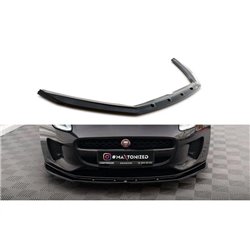 Maxton - Lame Du Pare-Chocs Avant V.1 Jaguar F-Type Mk1 Facelift Noir Brillant