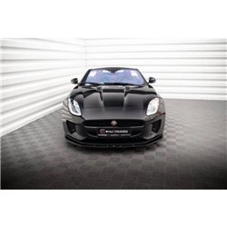 Maxton - Lame Du Pare-Chocs Avant V.1 Jaguar F-Type Mk1 Facelift Noir Brillant