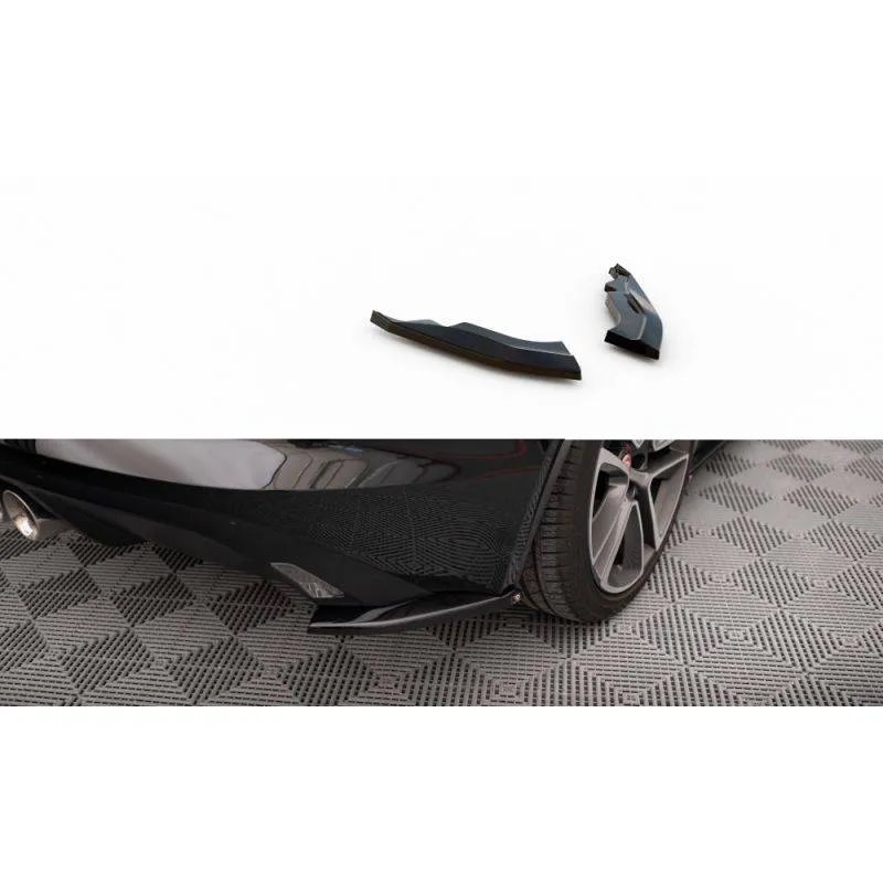 Maxton - Lames De Pare-Chocs Arrière Latérales Jaguar F-Type Mk1 Facelift Noir Brillant