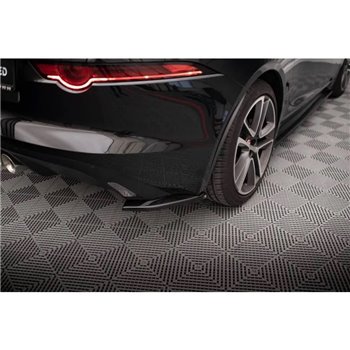 Maxton - Lames De Pare-Chocs Arrière Latérales Jaguar F-Type Mk1 Facelift Noir Brillant