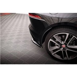 Maxton - Lames De Pare-Chocs Arrière Latérales Jaguar F-Type Mk1 Facelift Noir Brillant