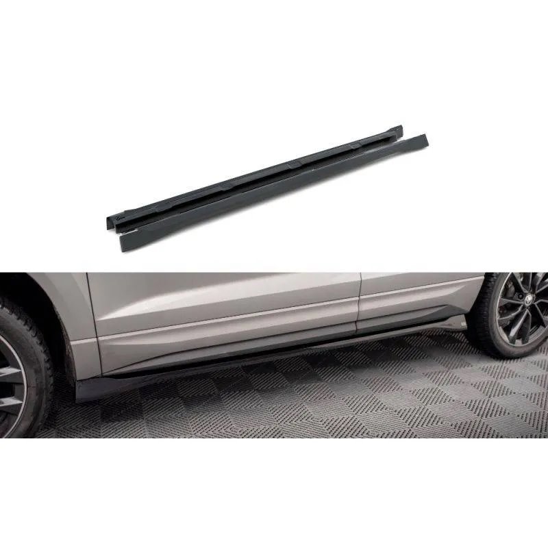 Maxton - Rajouts Des Bas De Caisse Skoda Karoq Sportline Mk1 Noir Brillant