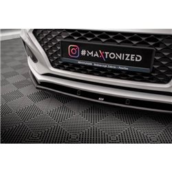 Maxton - Lame Du Pare-Chocs Avant V.1 Hyundai I20 Mk2 Facelift Noir Brillant