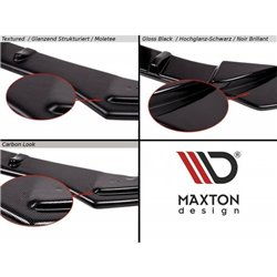 Maxton - Lame Du Pare-Chocs Avant V.1 Hyundai I20 Mk2 Facelift Noir Brillant