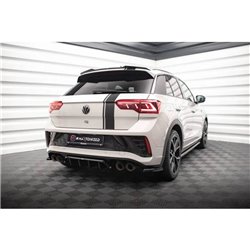 Maxton - Arriere Lame (avec une barre verticale) Volkswagen T-Roc R / R-Line Mk1 Facelift Noir Brillant