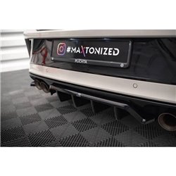 Maxton - Arriere Lame (avec une barre verticale) Volkswagen T-Roc R / R-Line Mk1 Facelift Noir Brillant