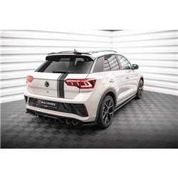 Maxton - Lames De Pare-Chocs Arrière Latérales Volkswagen T-Roc R / R-Line Mk1 Facelift Noir Brillant