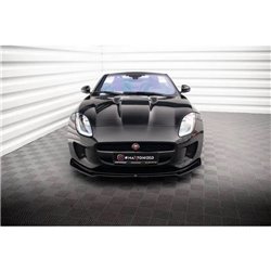 Maxton - Lame Du Pare-Chocs Avant V.2 Jaguar F-Type Mk1 Facelift Noir Brillant
