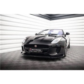 Maxton - Lame Du Pare-Chocs Avant V.2 Jaguar F-Type Mk1 Facelift Noir Brillant