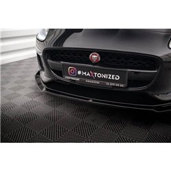 Maxton - Lame Du Pare-Chocs Avant V.2 Jaguar F-Type Mk1 Facelift Noir Brillant