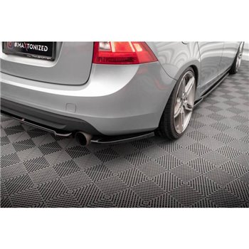 Maxton - Lames De Pare-Chocs Arrière Latérales Volvo S60 R-Design Mk2 Noir Brillant