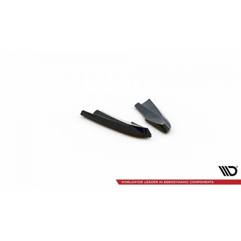 Maxton - Lames De Pare-Chocs Arrière Latérales Volvo S60 R-Design Mk2 Noir Brillant