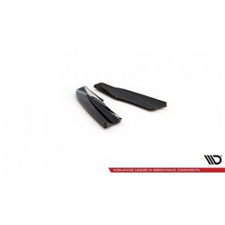 Maxton - Lames De Pare-Chocs Arrière Latérales Volvo S60 R-Design Mk2 Noir Brillant