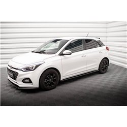 Maxton - Rajouts Des Bas De Caisse Hyundai I20 Mk2 Facelift Noir Brillant