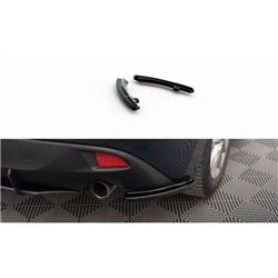 Maxton - Lames De Pare-Chocs Arrière Latérales Mazda 3 Mk3 Noir Brillant