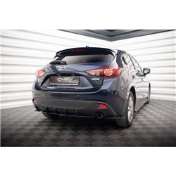 Maxton - Lames De Pare-Chocs Arrière Latérales Mazda 3 Mk3 Noir Brillant