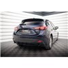 Maxton - Lames De Pare-Chocs Arrière Latérales Mazda 3 Mk3 Noir Brillant
